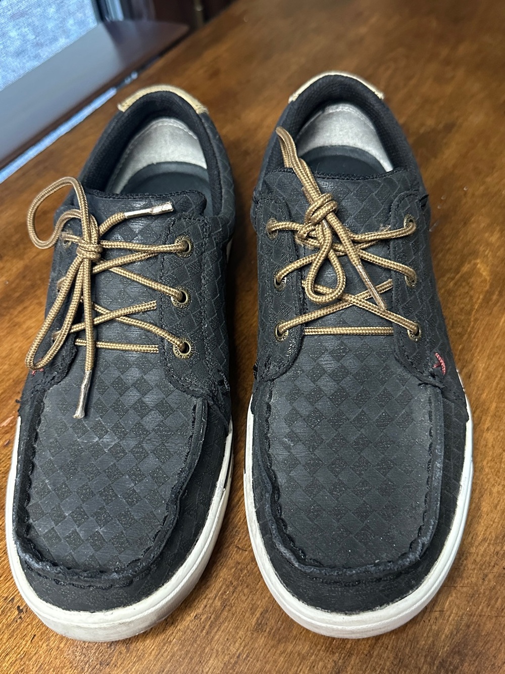 Twisted X Black Sneakers with Tan Laces
